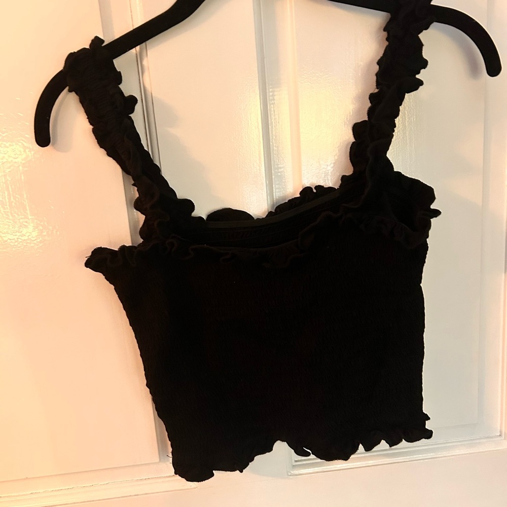 SHEIN Black Textured Top